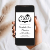 大学エレガント卒業パーティー 招待状