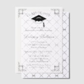 大学エレガント卒業発表パーティー ベラム紙招待状 (オフセット (招待状))