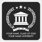 大学カスタムまたは大学の卒業証書 スクエアシール (正面)