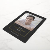 大学シンプル卒業発表の写真カード 箔シーズンカード (回転した状態)