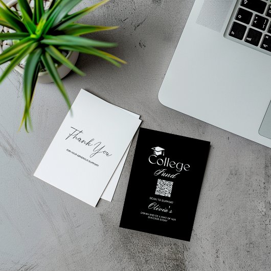 大学シンプル基金のQRコード付きエンクロージャカード エンクロージャーカード