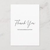 大学シンプル基金のQRコード付きエンクロージャカード エンクロージャーカード (裏面)