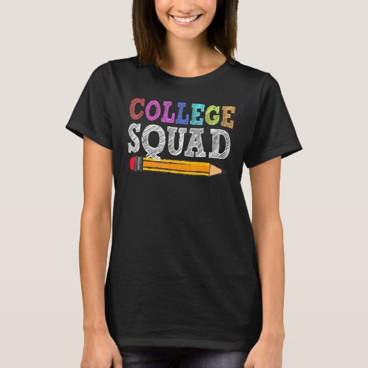 大学スクワッド先生学生新学期 Tシャツ (正面)