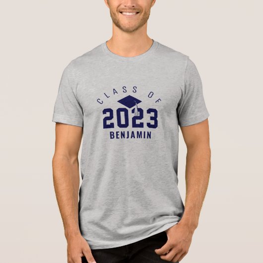 大学スタイル2022名前をカスタムする大学院 トライブレンドＴシャツ (正面)