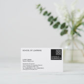 大学スタイル – ブラック 名刺 (スタンド正面)