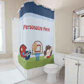 大学スポーツボーイキッズシャワーカーテン シャワーカーテン (インサイチュ)