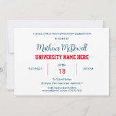 大学スポーツボーイ卒業 招待状 (裏面)