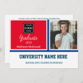 大学スポーツボーイ卒業 招待状 (正面/裏面)