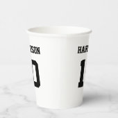 大学スポーツ白黒名の誕生日 紙コップ (右)