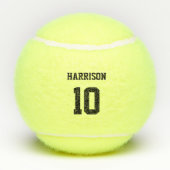大学スポーツ白黒名前をカスタムする番号 テニスボール (裏面)
