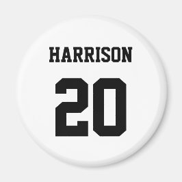 大学スポーツ白黒名前をカスタムする番号 マグネット