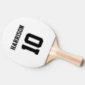 大学スポーツ白黒名前をカスタムする番号 卓球ラケット (横)