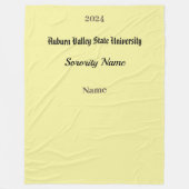 大学ソロリティのパーソナライズフリースブランケット フリースブランケット (正面)