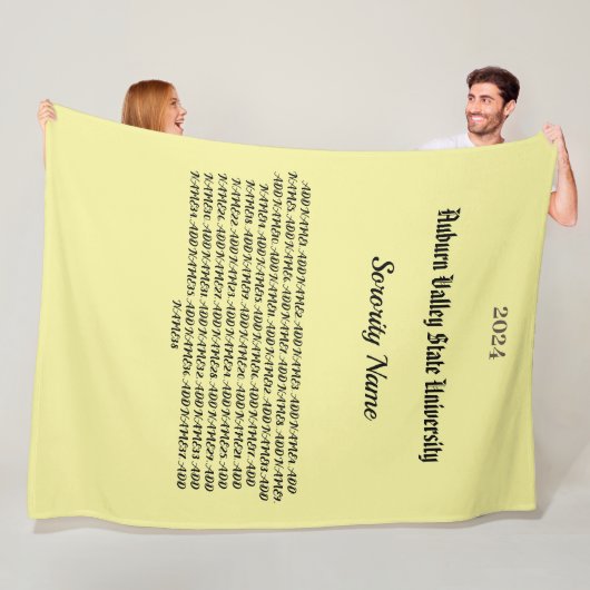 大学ソロリティのパーソナライズフリースブランケット フリースブランケット (インサイチュ)