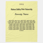 大学ソロリティのパーソナライズフリースブランケット フリースブランケット (正面)