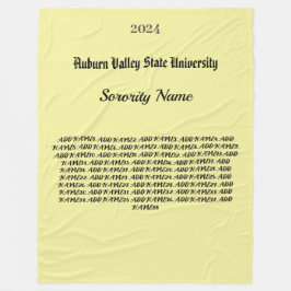 大学ソロリティのパーソナライズフリースブランケット フリースブランケット