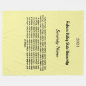 大学ソロリティのパーソナライズフリースブランケット フリースブランケット (正面(横))