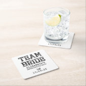 大学チームの花嫁の独身最後の夜 スクエアペーパーコースター (インサイチュ)