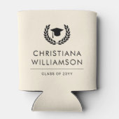 大学パーソナライズされた卒業エレガント 缶クーラー (裏面)