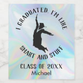 大学パーソナライズされた卒業Gag卒業 ワインラベル (シングルラベル)