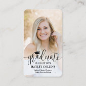 大学ピザファンド卒業QRコード&写真 エンクロージャーカード (裏面)