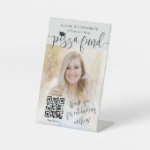 大学ピザファンド卒業QRコード&写真 台座サイン (正面)