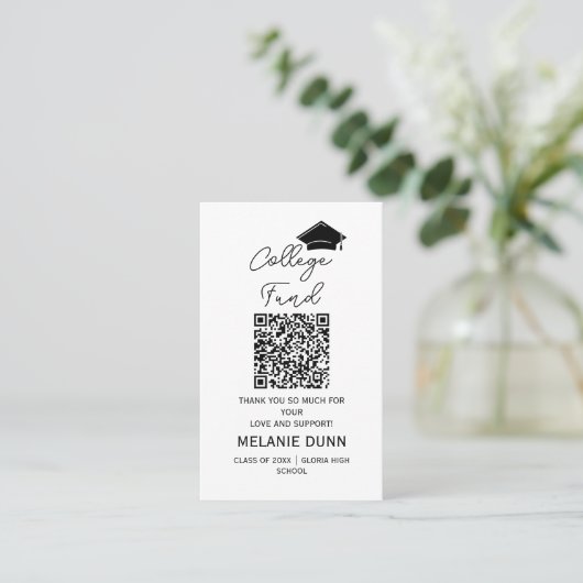 大学ファンド卒業エンクロージャカード 名刺 (スタンド正面)