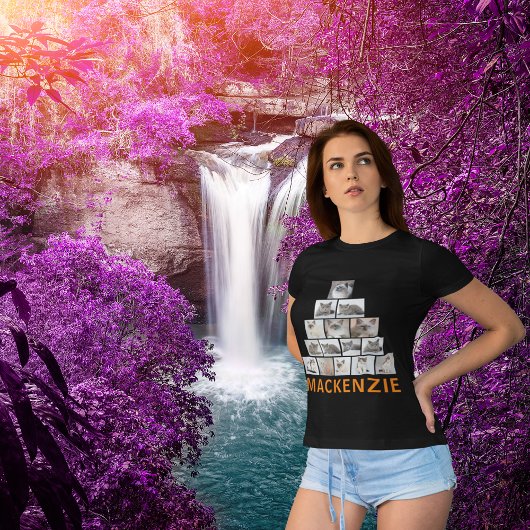 大学フォトウパーソナライズされたェンズプレおもしろいゼント Tシャツ