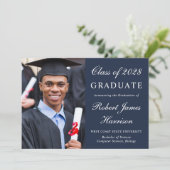 大学フォトブルー卒業 案内状 (スタンド正面)