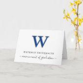 大学フォーマル卒業発表学校のロゴ カード (黄色い花)