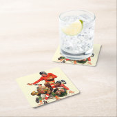 大学フットボール スクエアペーパーコースター (インサイチュ)