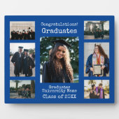 大学ブルーおめでとう卒業生の写真 フォトプラーク (正面)