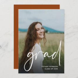 大学モダン写真卒業のお知らせ 招待状