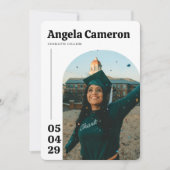 大学モダン卒業パーティー 招待状 (正面)