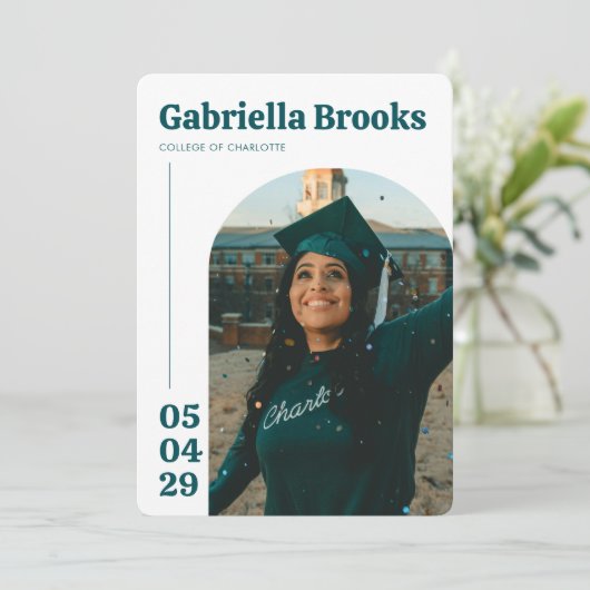 大学モダン卒業パーティー 招待状 (スタンド正面)