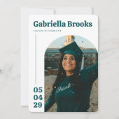 大学モダン卒業パーティー 招待状 (正面)