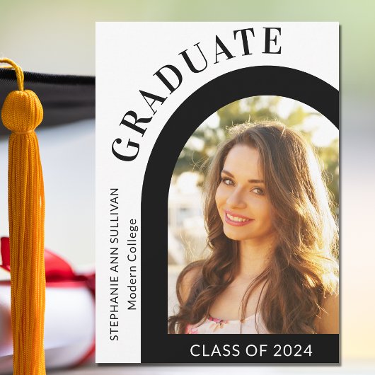 大学モダン卒業写真 案内状