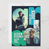 大学モダン卒業招待状 招待状 (正面)