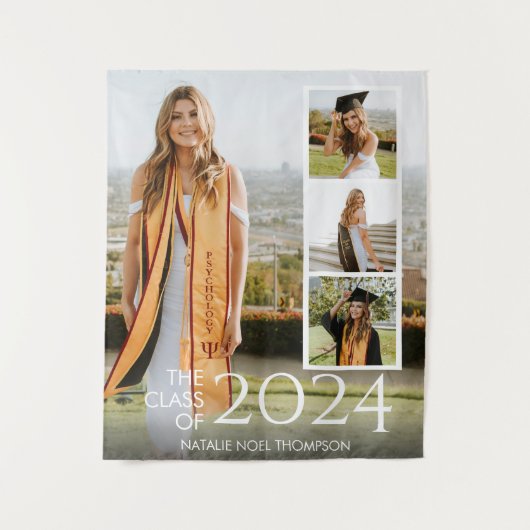 大学モダン又は高校エレガント卒業 タペストリー (正面)