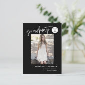 大学モダン高校の卒業写真 ポストカード (スタンド正面)