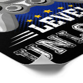 大学レベルのロック解除されたビデオゲーム新学期B ポスター (角)