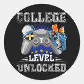 大学レベルのロック解除されたビデオゲーム新学期B ラウンドシール (正面)