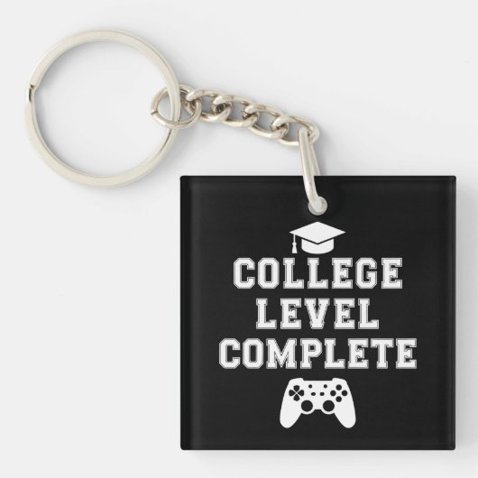 大学レベル完全卒業ゲーマーゲーム キーホルダー (正面)