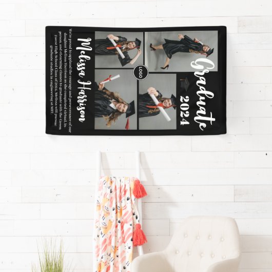 大学ロゴ大学院写真コラージュ発表 横断幕 (インサイチュ)