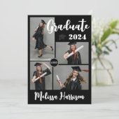 大学ロゴ 卒業写真 コラージュ 発表 招待状 (スタンド正面)