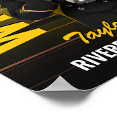 大学上級生マーチングバンド写真スポーツ ポスター (角)