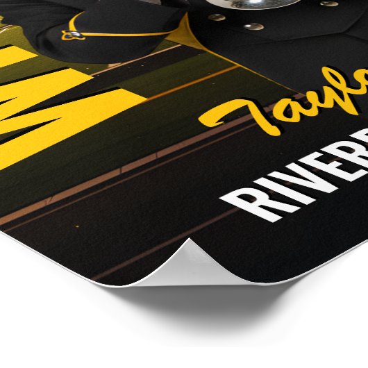 大学上級生マーチングバンド写真スポーツ ポスター (角)