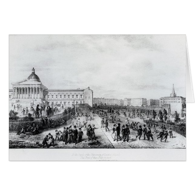 大学付属の学校、ロンドン1835年 (正面横)