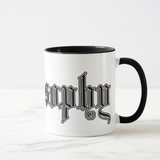 大学勉強のマグ"哲学" マグカップ (右)