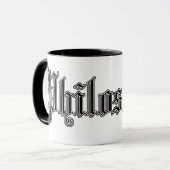 大学勉強のマグ"哲学" マグカップ (正面左)